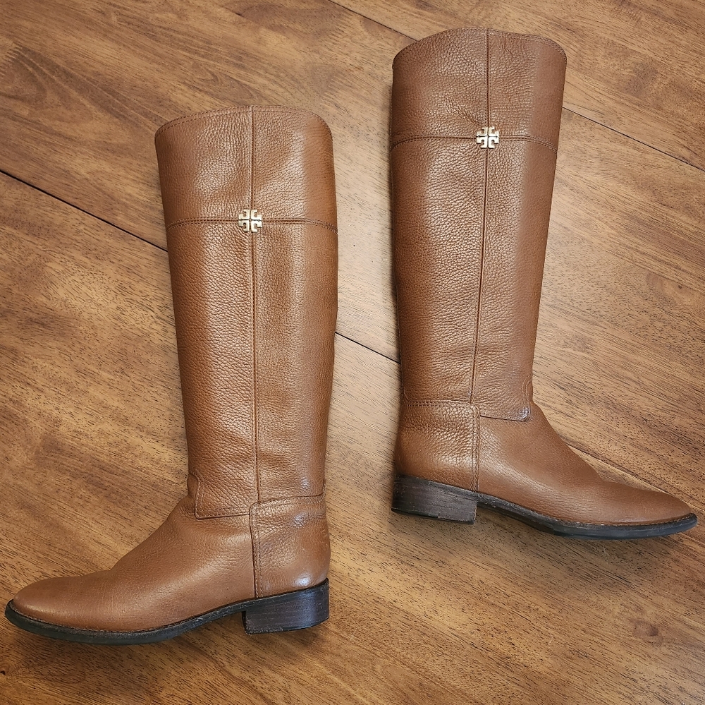 Tory Burch Pebble Leather Joli Boots